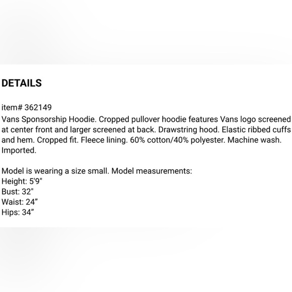 NWT Vans Exclusive Sponsorship Hoodie - Picture 6 of 6
